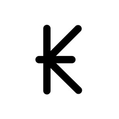 Kip icon in black and outline style