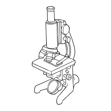 recommend clip art: microscope line vector illustration