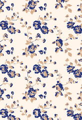 Vintage, Floral Pattern,Background, Spring Floral, Classic  Floral Seamless Print Design.