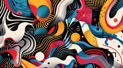 Obraz premium Line-themed artwork with bold, dynamic designs captures movement and energy, making each piece engaging.