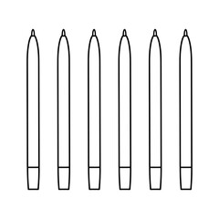 color markers open line vector illustration