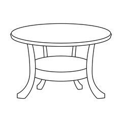 table outline vector illustration