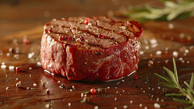 Filete de Res Asado con Hierbas y Pimienta