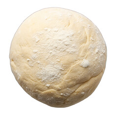 Naklejka premium Fresh raw dough top view isolated on transparent background