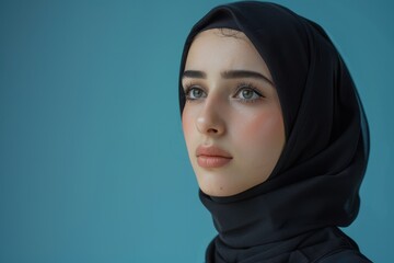 Naklejka premium Portrait of a Young Woman in a Hijab