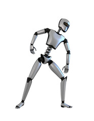 cyber robot android 3d render