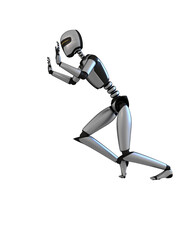 cyber robot android 3d render