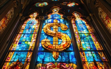 Generative AI of Symbolic Dollar Sign on Church Stained Glass: Examining Greed, Economic Decline, and the Idolatry of Luxury
