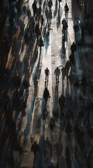 High-Resolution Image of a Person Standing Alone in a Crowded Urban Environment, Depicting Abstract Loneliness, AI-Generated Bestselling Background Wallpaper