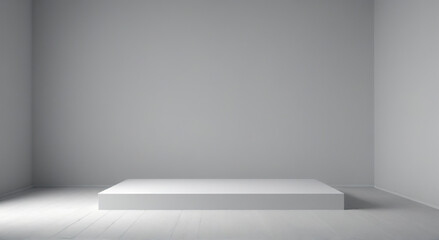 Obraz premium empty white room with white wall