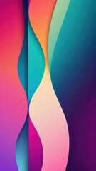 Gradient Waveform Abstract Wallpaper with Colorful Accents