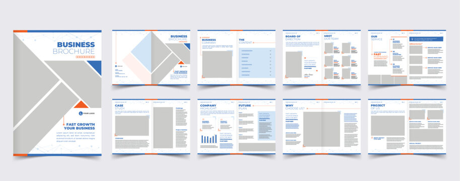 Corporate Business Brochure Vector Template