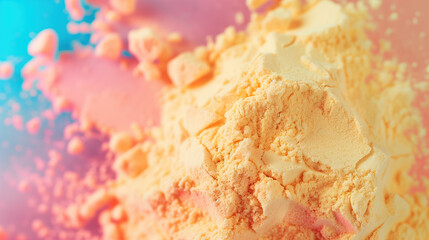 Detailed View of L-Arginine Powder Against Dynamic Fitness and Cardio Health Scene