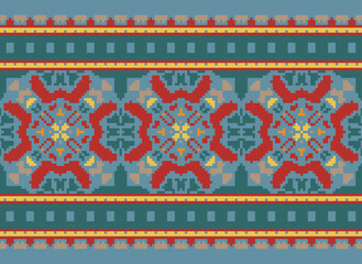 Geometric patchwork ethnic pattern vector for tribal boho design,Wallpaper,Wrapping,Fashion,Carpet,Clothing,Knitwear,Batik,Illustration.