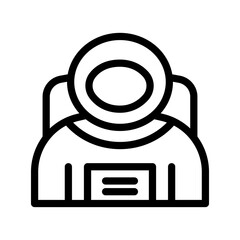 31 astronaut line icon illustration vector graphic