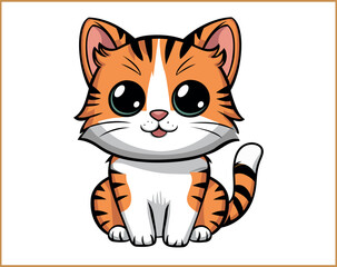 Funny cat illustration