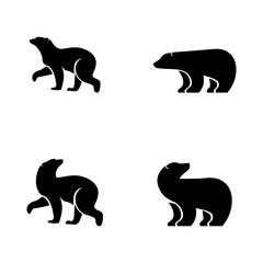 Polar Bear logo icon design vector illustration