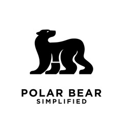 Polar Bear logo icon design vector illustration