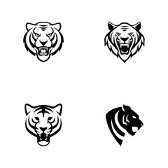 Fototapeta premium Tiger Head logo icon design illustration