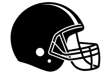 American Football Helmet Silhouette Vector, football helmet flat icon, Helmets black Clip art