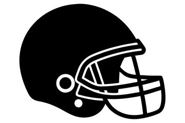 American Football Helmet Silhouette Vector, football helmet flat icon, Helmets black Clip art