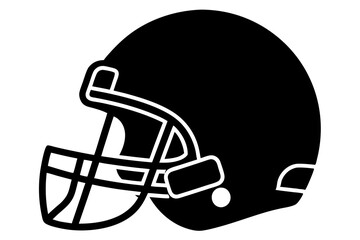American Football Helmet Silhouette Vector, football helmet flat icon, Helmets black Clip art