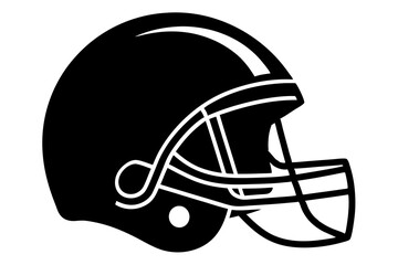 American Football Helmet Silhouette Vector, football helmet flat icon, Helmets black Clip art