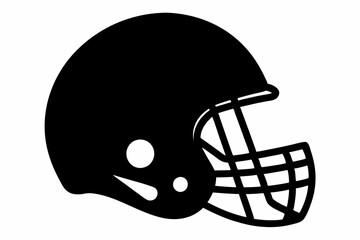 American Football Helmet Silhouette Vector, football helmet flat icon, Helmets black Clip art