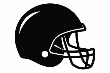American Football Helmet Silhouette Vector, football helmet flat icon, Helmets black Clip art