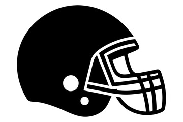 American Football Helmet Silhouette Vector, football helmet flat icon, Helmets black Clip art