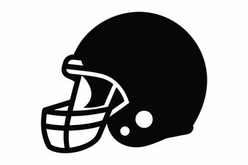 American Football Helmet Silhouette Vector, football helmet flat icon, Helmets black Clip art