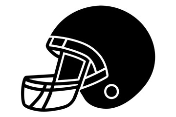 American Football Helmet Silhouette Vector, football helmet flat icon, Helmets black Clip art