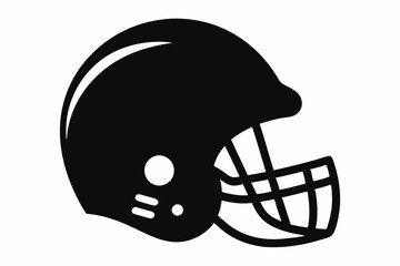 American Football Helmet Silhouette Vector, football helmet flat icon, Helmets black Clip art