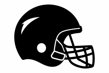 American Football Helmet Silhouette Vector, football helmet flat icon, Helmets black Clip art