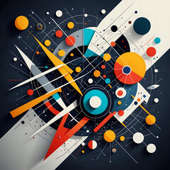 Obraz premium Abstraktion Das Bild der Zukunft 1х1. Hintergrund für das Design 3.