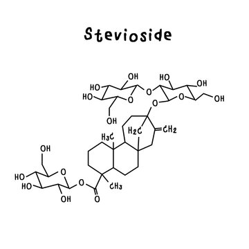 Molecular structure of Stevioside illustration