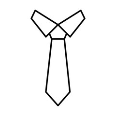 Tie outline icon vector necktie symbol isolate on white background for graphic design, logo, web site, social media, mobile app, ui illustration