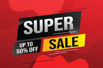 super sale poster banner graphic design icon logo sign symbol social media website coupon

