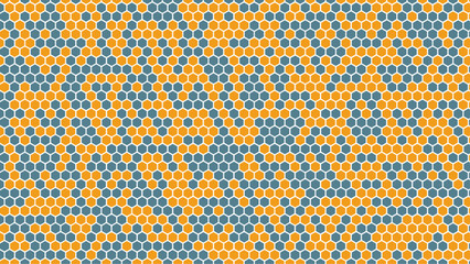 3d Hexagonal structure futuristic yellow and blue Embossed wall marble , Honeycomb Background.