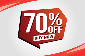 70% seventy percent off buy now poster banner graphic design icon logo sign symbol social media website coupon


