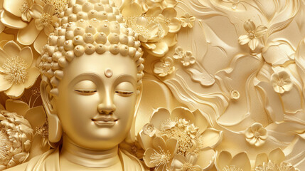 golden buddha head