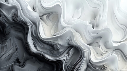 Fototapeta premium Abstract art with shades of gray, white, and black making a gradient design that resembles a macro texture.