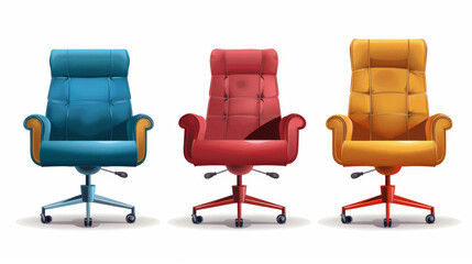 Naklejka premium Office chair armchair furniture separate and all by itself. Vector graphic picture to use in a design
