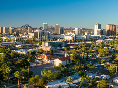 The cityscpe down town of Encanto, Phoenix, Arizona, United States of America.