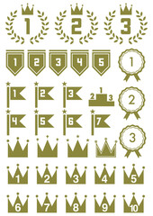 ランキング　マーク　ラベル　　ロゴ　シンプル　アイコン　イラスト