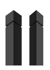 
Subway pole illustration on a white background.