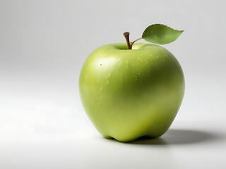 A Green Apple on plain isolated background with copy space

