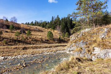 the beginning of autumn, walks in the countryside, panoramic views and seasonal state in nature,...