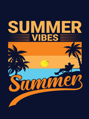 Summer T shirt Design, Vector