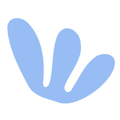 Abstract blue bush leaf shape